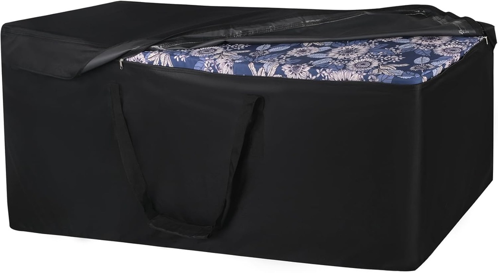 NettyPro Patio Cushion Storage Bags Water-Resistant Extra Large Bag for Outdoor Furniture Christmas Tree Storage Bag 9 Ft, 65 x 20 x 28 Inch, Black