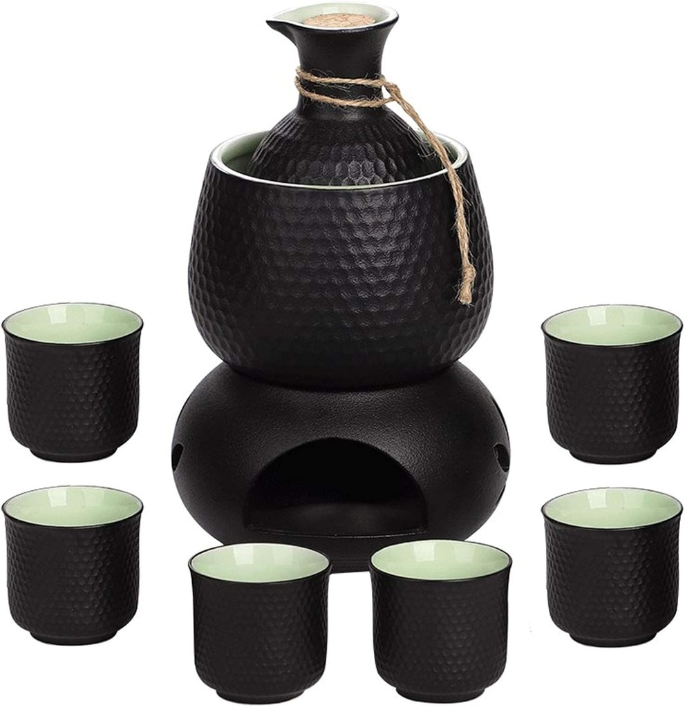 5pcs/9pcs/10pcs Traditional Stoneware Sake Set Sake Set Sake Set Ceramic Sake Cups Sake Bottle Temperature Wine Glasses Ceramic Tea Cup 5pcs