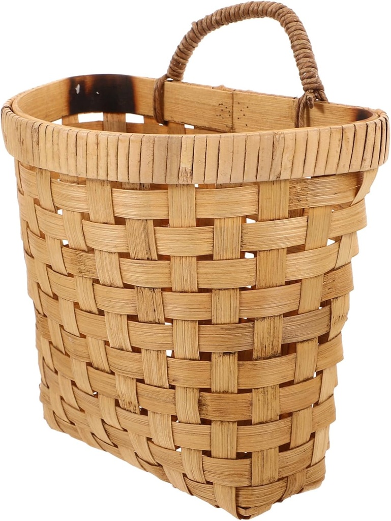 Woven Wall Hanging Flower Basket Storage Basket for Onions Garlic Ginger Decorative for Kitchen