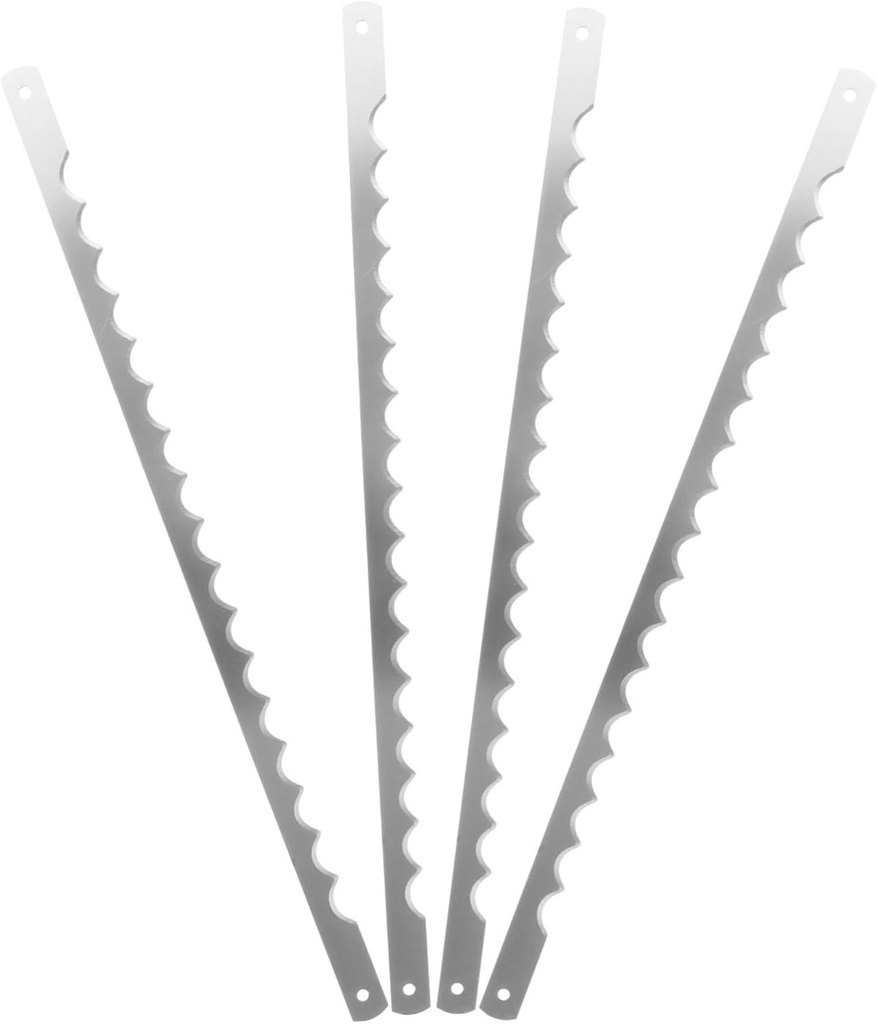 Metal Bread Slicer Blades 4pcs Bread Machine Replacement Nonstick Serrated for Toast Machines Easy to Use