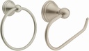 Moen DN8486BN Preston Collection Bathroom Hand Towel Ring, Spot Resist Brushed Nickel AND Moen DN8408BN Preston Collection Single Post Toilet Paper Holder, Spot Resist Brushed Nickel