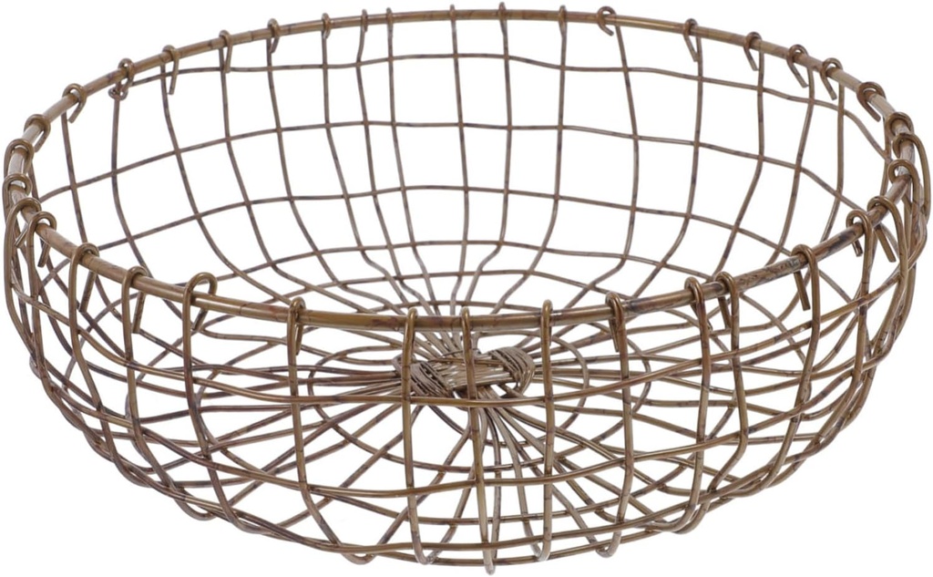 Elegant Wire Fruit Basket Kitchen Counter Fruit Holder Sturdy Metal Bowl Space-saving Storage