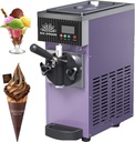Ice cream maker, Lcd panel soft serve maker, Commercial ice cream machine/home, Single flavor soft serve ice cream machine, Countertop soft serve ice cream maker, Output 4-5L h.,purple