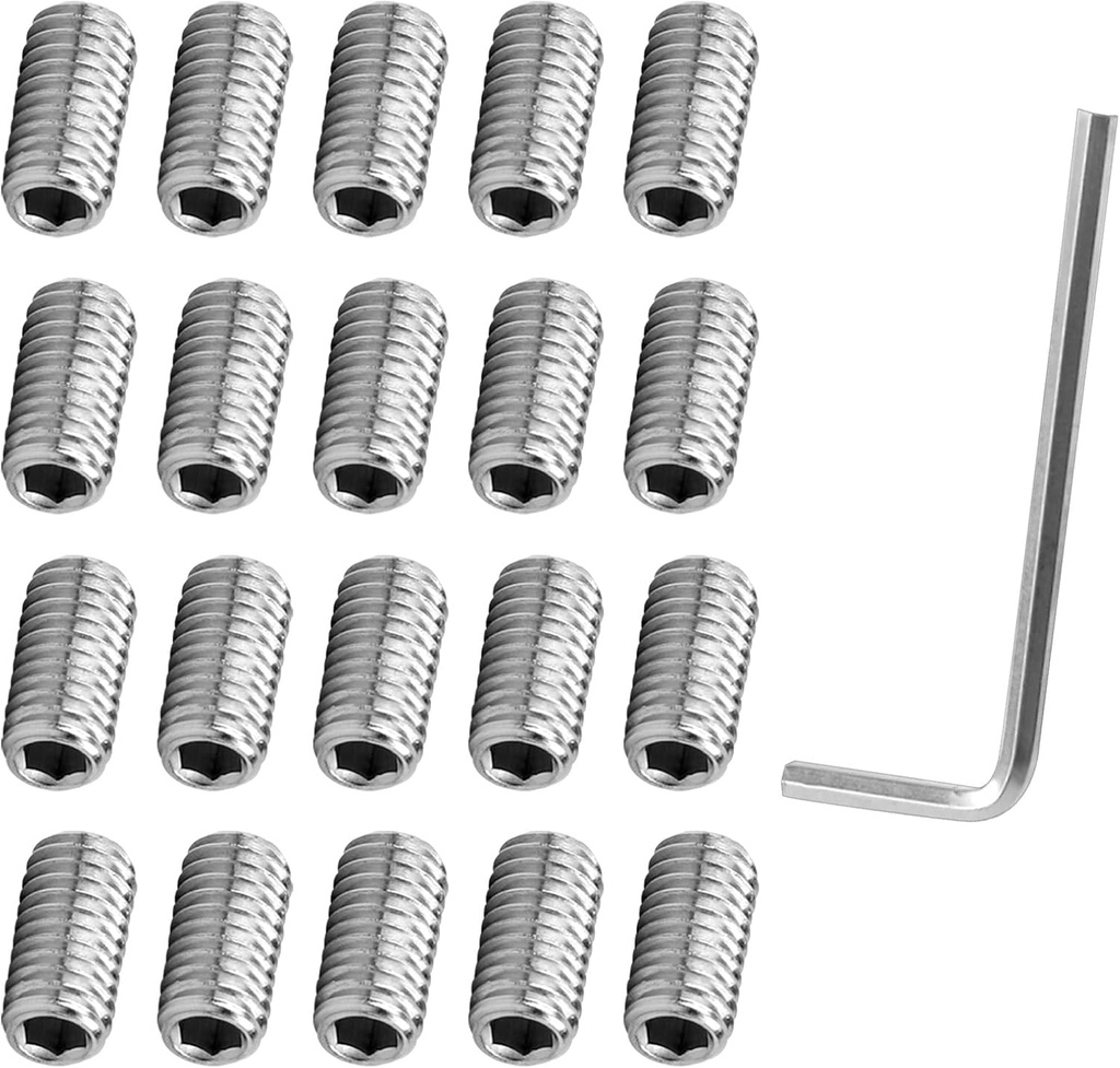 20pcs 155023 Replacement Screw Kit for Moen Faucets, Stainless Steel 155023 Screw Kit with Hex Wrench for Home Kitchen Bathroom Faucet Handle Repairs