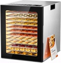 Food Dehydrator, 12 Stainless Steel Trays in 850W Dehydrator Machine, 48 Hour Digital Timer and 165°F Temperature Adjustable, Food Dryer for Jerky, Dog Treats, Meat, Fruit, Herbs