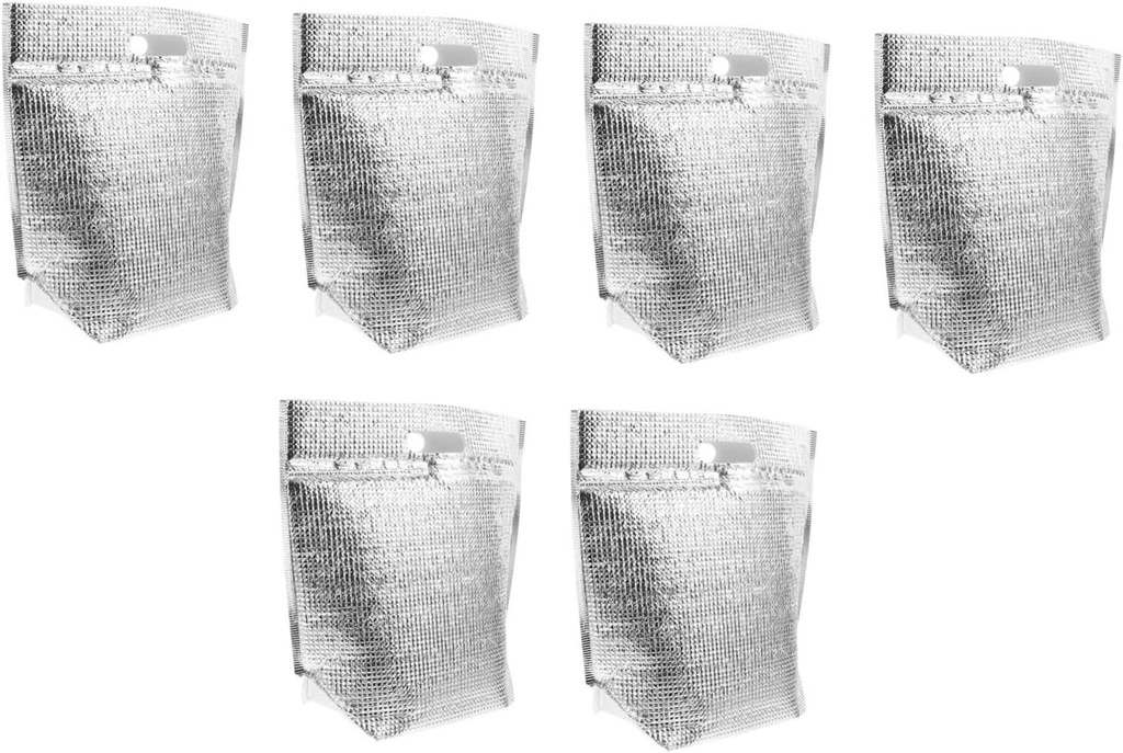 6pcs Insulated Tote Bag Cake Carrier Lunch Box Pouch Bag Picnic Accessory