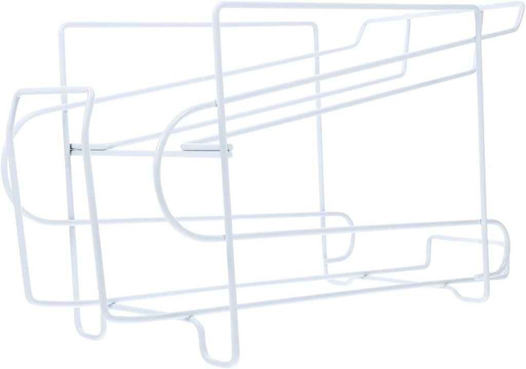 1pc Iron Beer Storage Rack Sturdy Soda Can Holder for Fridge Home Office Portable Organizer for Cans Simple Practical Design White