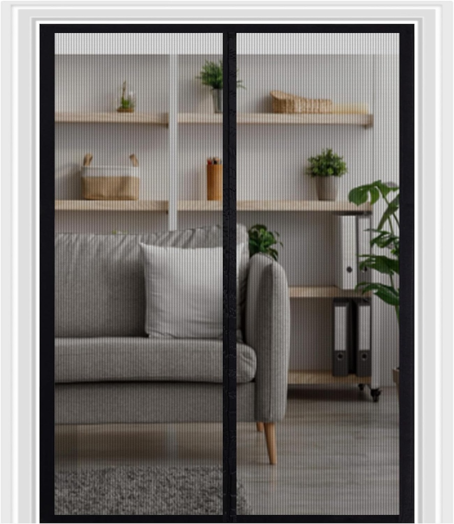 Self Sealing Magnetic Screen Door, Actual Screen Size 38 x 83 Fit Door Size 36 x 82 Inch Kid and Pet Friendly Walk Through Door Screen Magnetic Closure