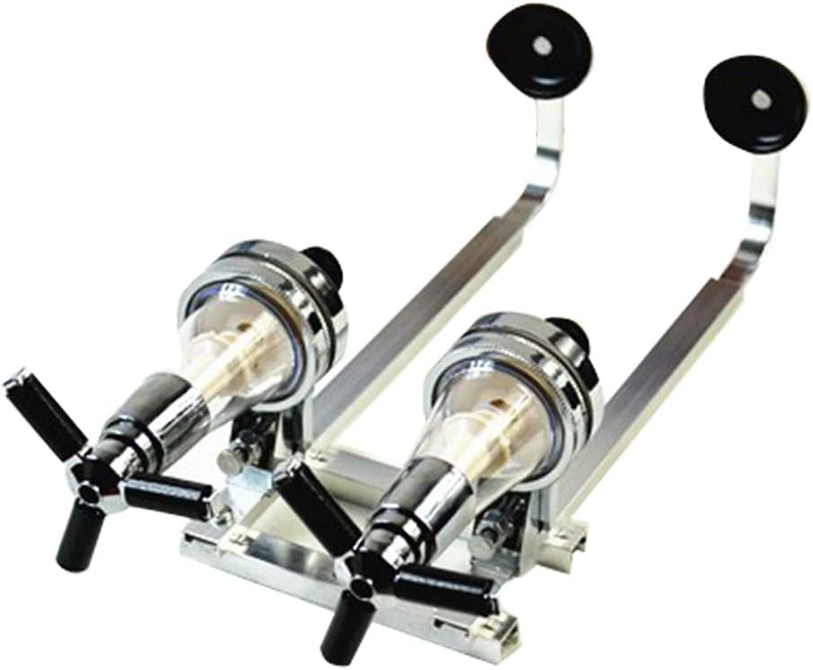 Aluminum Alloy Wall Mounted 2-Bottle Liquor Dispenser - Revolving Nozzle Wine & Spirits Beverage Stand