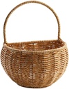 1pc Woven Basket for Kitchen Versatile Hanging Storage Container for Organizing Sundries Rustic Home Decor Accessory