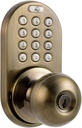 MiLocks DKK-02AQ Electronic Touchpad Entry Keyless Door Lock, Antique Brass