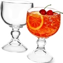 Ciieeo 2 Pcs Glass Margarita Glasses Sturdy Goblet Wine Cup Elegant Stemmed Drinkware for Parties Weddings and Bars