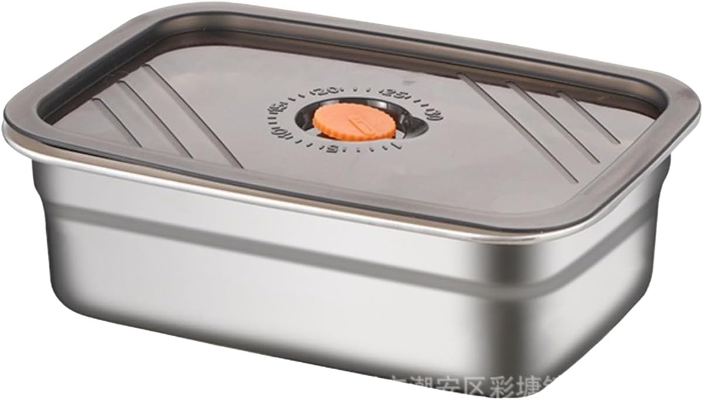 Stainless steel fresh-keeping box, food sealing box, lid, bento box, can be frozen, oven, lunch box, leak proof fresh-keeping food box, 1000-3000ML multi capacity optional