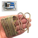 12 Pcs Heavy Duty Hitch Pins Clip R Clips Spring Retaining Wire Hair Pins Cotter Pin Strong Spring Tension Large Carter Pin R clip large for trailer Tractor Mower Carts Truck Color-Zinc M3x60mm