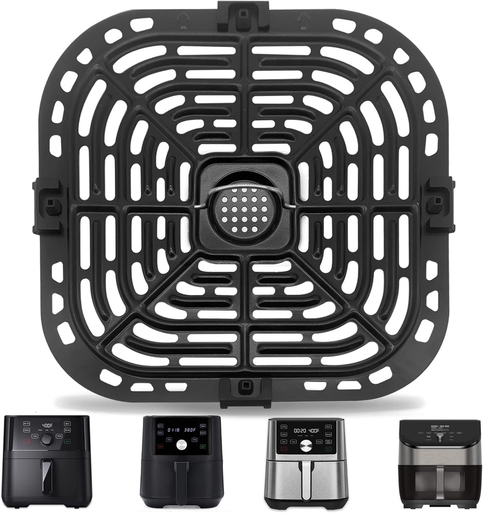 Air Fryer Replacement Parts for Instant Pot Vortex 6 in 1 5.7QT 6 QT Gourmia GAF735 6 QT AirFryer, Air Fryer Accessories Tray Grill Pan Plate Crisper Plate Rack Parts,Dishwasher Safe