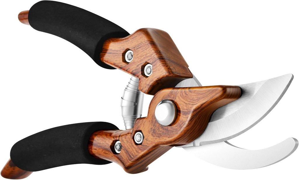 8" Bypass Pruning Shears - Garden Shears -Garden Clippers-Pruners for Gardening-Hand Pruners-Gardening Scissors-Gardening Tools