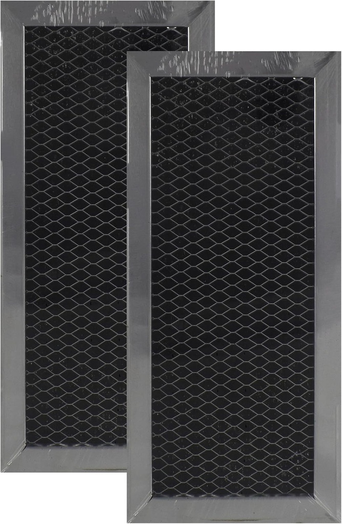 Air Filter Factory Replacement For AP3204832 GE 4 x 8.56 x 0.375 Inches Microwave Oven Charcoal Carbon Vent Filter 2-Pack