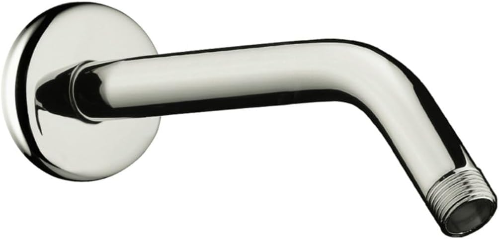 hansgrohe Extended Length 9-inch Modern Showerarm in Polished Nickel, for Wall Mount Showerhead, 04186833