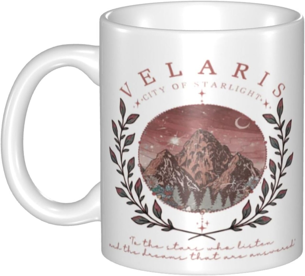 Velaris City Of Starlight Bookish Fantasy Coffee Mug 11oz A Court Of Thorns And Roses Aesthetic Ceramic Tea Cup For Women Men Book Lover Gift
