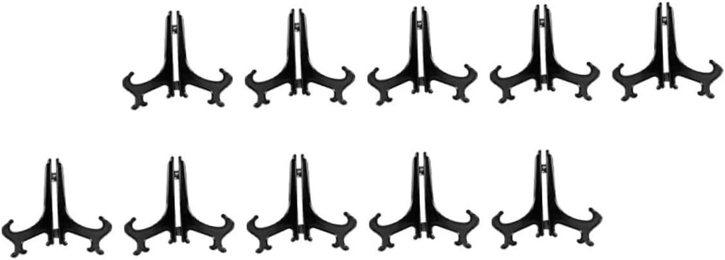 12pcs Plastic Plate Display Stand Stand Easel Display Rack for Kitchen Hotel Restaurant Dish Holder Decorative Plate Holders for Storage