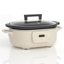 MAGNIFIQUE 6 Quart Programmable Slow Cooker Removable Healthy Nonstick Pot - Small Kitchen Appliance for Family Dinners - Serves 6+ People - Heat Settings: Keep Warm Oatmeal