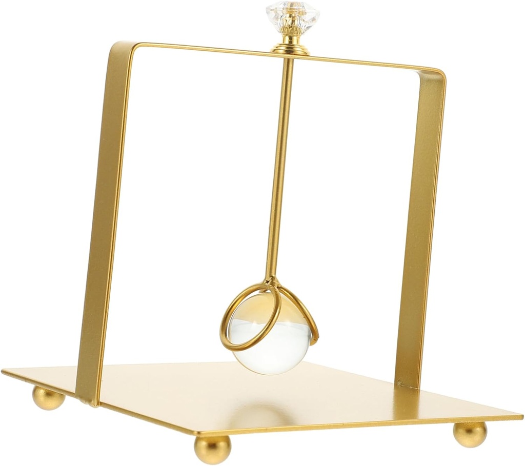 PRETYZOOM Elegant Gold Metal Napkin Holder with Crystal Ball Vertical Freestanding Serviette Stand for Dining Table and Kitchen Modern Household Napkin Storage Organizer