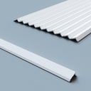 10 PCS Peel and Stick Aluminum Tile Trim 12 inch Decorative Kitchen Backsplash Metal Trim Edge Self Adhesive Tile Liner White Tile Trim for Backsplash 12’’x0.4’’ Pack of 10