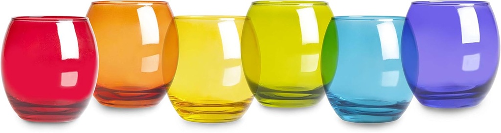 Excelsa San Josè Set of 6 Water Glasses, Glass, Multi-Coloured