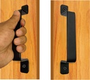 Premium Barn Door Handles Black,7.4 inch,2 Packs,Heavy Duty Rustic Metal Pulls for Sliding, Garage,Shed, Gate, Closet, Drawer, Indoor/Outdoor