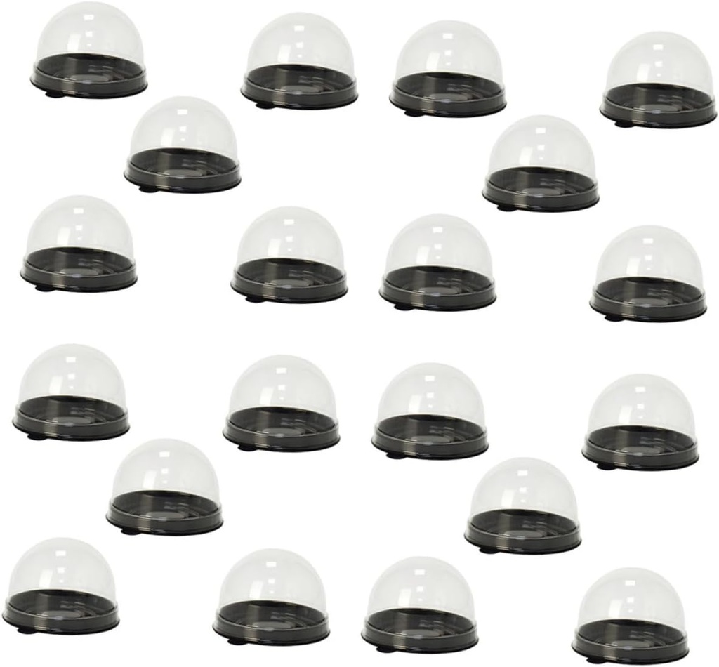 50pcs Transparent Cake Packing Boxes with Domed Lid Pastry Containers for Home and Bakery Use Lightweight Dessert Package Boxes for Storing and Transporting Baked Goods