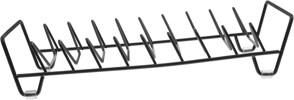 Kitchen Dish Rack Black High Carbon Steel Plate Organizer Expandable Design for Efficient Drying for Kitchen Storage and Organization