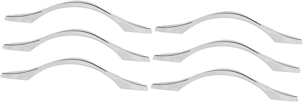 HOMSFOU Retro Style Cabinet Door Handles 6pcs Tone Pulls Easy Install Thickened Door Levers for Dresser Cupboard