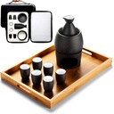 Sake Set Saki Cups Crafts Cup Ceramic Sake Set Sake Set and Cups with Warmer Sake Storage Gift Bag Traditional Porcelain ()