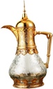 Generic Insulated Coffee Carafe Arabian Thermal Coffee Pot Ornaments Elegant for Hot Drinks Housewarming Portable Juice Kettle Teapot, Not insulated Gold