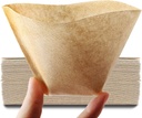Coffee Filter #1, Disposable Coffee Filter Paper Natural Brown Cone Coffee Filters Unbleached U Shape Fit for Pour Over Coffee Cup, Coffee Maker(Brews 1-2 Cups,100 Count)