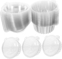 50pcs Clear Cupcake Boxes Pet Dessert Containers for Muffins and Easy Assembly Bakery Packaging for Family Grocery and Catering Use