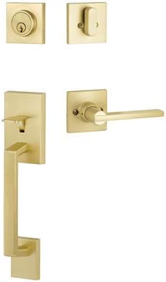 Marcel Single Cylinder Entry Set with Nils Lever - SC1 Keyway - YMRC44.NILUS4 - Satin Brass (US4)