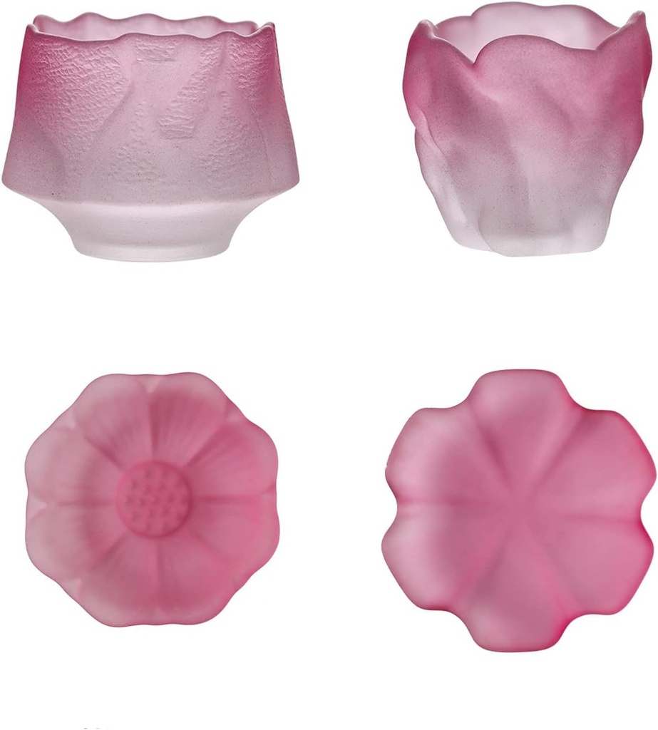 Coloured Glaze Sake Tea Cups Japanese Style Sake Cup Set Soju Saki Glass Tea Cups Wine Cups Mini Drinking Cups,Pink