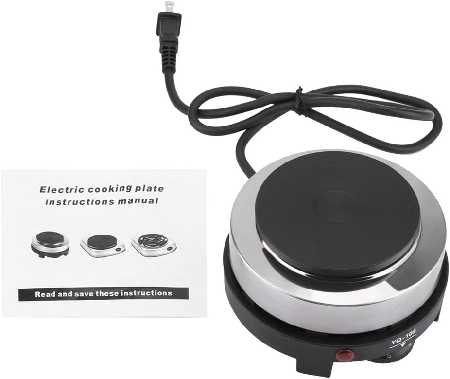 Mini Stove,Portable US Plug 110V 500W Electric Mini Stove Hot Plate Multifunction Home Heater Suitable for The Soup The Porridge and Hot Pot(5.3x3.9x3inch,US Plug 110V)
