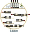 Wine Rack Display Stand Wall Mounted Wine Rack Round Wine Glass Goblet Holder, Metal Floating Storage Display Shelves, Gold Wine Holder for Bar Wine Cellar Kitchen Counter - 60/70/80cm (Size : 70x11x