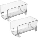 Cabilock Stackable Wine Rack Drawer Organizer 2-Pack Compact Bottle Holder for Kitchen Refrigerator Bar Home Party Events