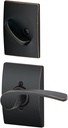 Schlage F59 MER 716 CEN Century Collection Merano Right-Handed Handleset Interior Lever, Aged Bronze (Interior Half Only)