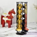 1Pcs 24Cups Rotatable Coffee Pod Holder For Capsule Display Capsule Rack Stainless Steel Tower Stand Storage Shelves