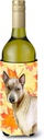 Caroline's Treasures BB9941LITERK Thai Ridgeback Fall Wine Bottle Hugger, Yellow Bottle Cooler Sleeve Hugger Machine Washable Collapsible Insulator Beverage Insulated Holder