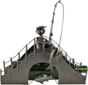 (D) Wine Bottle Holder Fisherman on Bridge Silver Decor for Wine Cellar Present