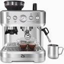 Zstar Espresso Machine with Milk Frother, 15 Bar Professional Coffee Maker with Grinder, Italian ULKA Pump, 2.5L Removable Water Tank, Coffee Machine for Cappuccino Latte, Gift for Mom