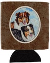 Caroline's Treasures 7009CC Australian Shepherd What a Pair Can or Bottle Hugger Cooler Washable Drink Sleeve Collapsible Beverage Insulated Holder, Can Hugger, Multicolor
