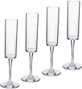 4pcs Transparent Wine Goblets Flutes for Parties Bars Home Use Versatile Drinking Glasses for Wine Juice Cocktails Elegant Design Smooth Edges