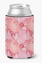 Caroline's Treasures BB7565CC Watercolor Red Hearts Can or Bottle Hugger Cooler Washable Drink Sleeve Collapsible Beverage Insulated Holder, Can Hugger, Multicolor
