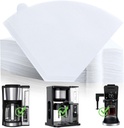 Disposable Coffee Paper Filters, 100 Pcs #4 Cone Replacement Filter for Ninja Coffee Maker, white